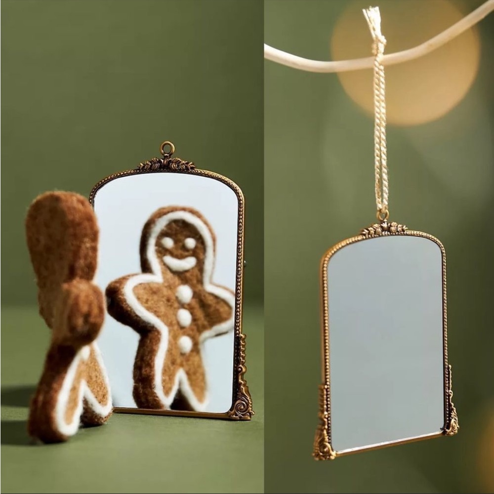 Anthropologie Gleaming Primrose Mirror Ornament 2021